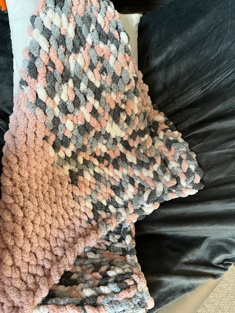 Handmade Chunky Knit Blanket Etsy