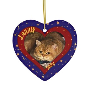 Personalized Pet Ornament, Custom Dog Christmas Ornament, Pet Memorial Ornament, Cat Christmas Photo Ornament, Pet Portrait Name Gift