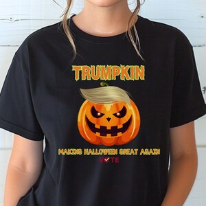 Halloween Trumpkin Shirt, President Donald Trump 2024 Shirt, Make Halloween Great Again Shirt, Republican Halloween Shirt, Trump Halloween