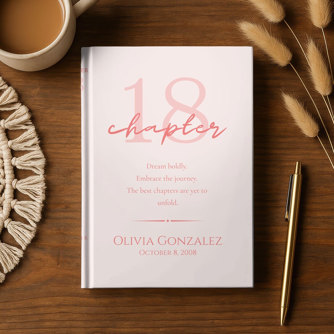 Personalized Chapter 18 Journal | Custom 18th Birthday Gift | Milestone ...