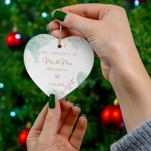 Mr and Mrs Christmas Ornament, First Christmas Married Ornament , Our First Christmas Married as Mr and Mrs Ornament, Personalized