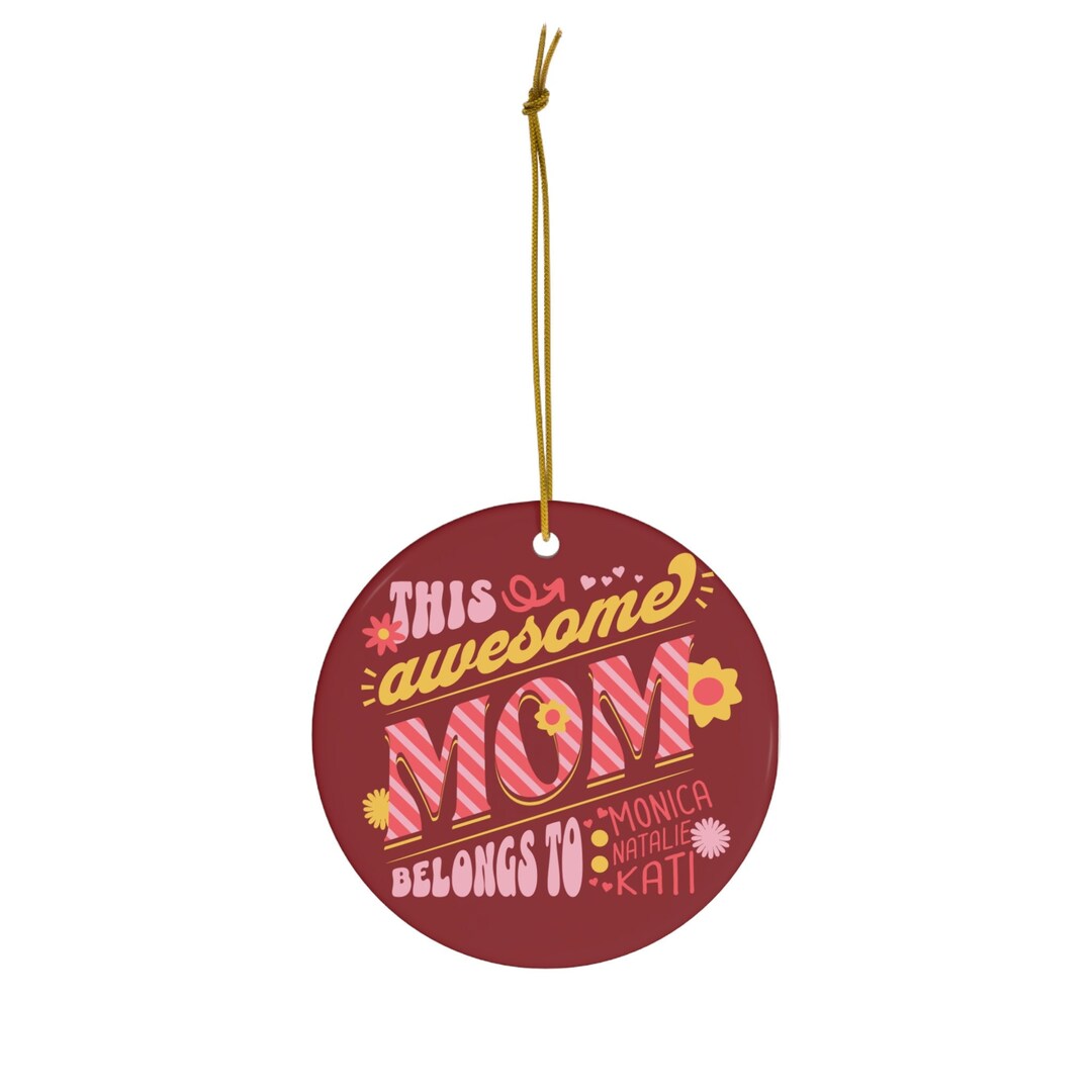 Personalized Mom Christmas Ornament, Personalized Mom Christmas Gift ...