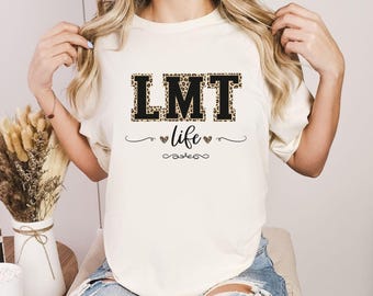 Massage Therapist Life T-shirt, Massage Therapist Leopard Shirt, Licensed Massage Therapist graduation gift, LMT graduation gift
