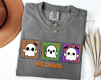 Halloween Ghost Teacher Shirt,Halloween Teacher Shirt,Halloween Fall Ghost,Spooky Shirt,Halloween Fall Shirt,Boo Shirt,Pumpkin Halloween