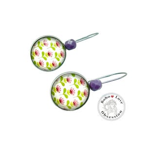 Rosa Blütenblätter Ohrringe, Vintage Charm, Tropfen Haken Ohrschmuck, Edelstahl Schmuck, BohoLoveObsession