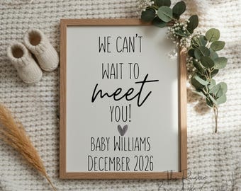 Digital Pregnancy Announcement for Social Media, Editable Letter Board Pregnancy Announcement, Gender Neutral Announcement, Instant Download