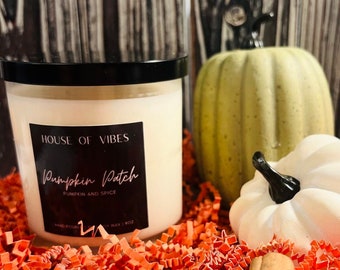 Pumpkin Patch 9oz Soy Wax Candle | Fall/Holiday Scented Candle | Pumpkin Spice Candle