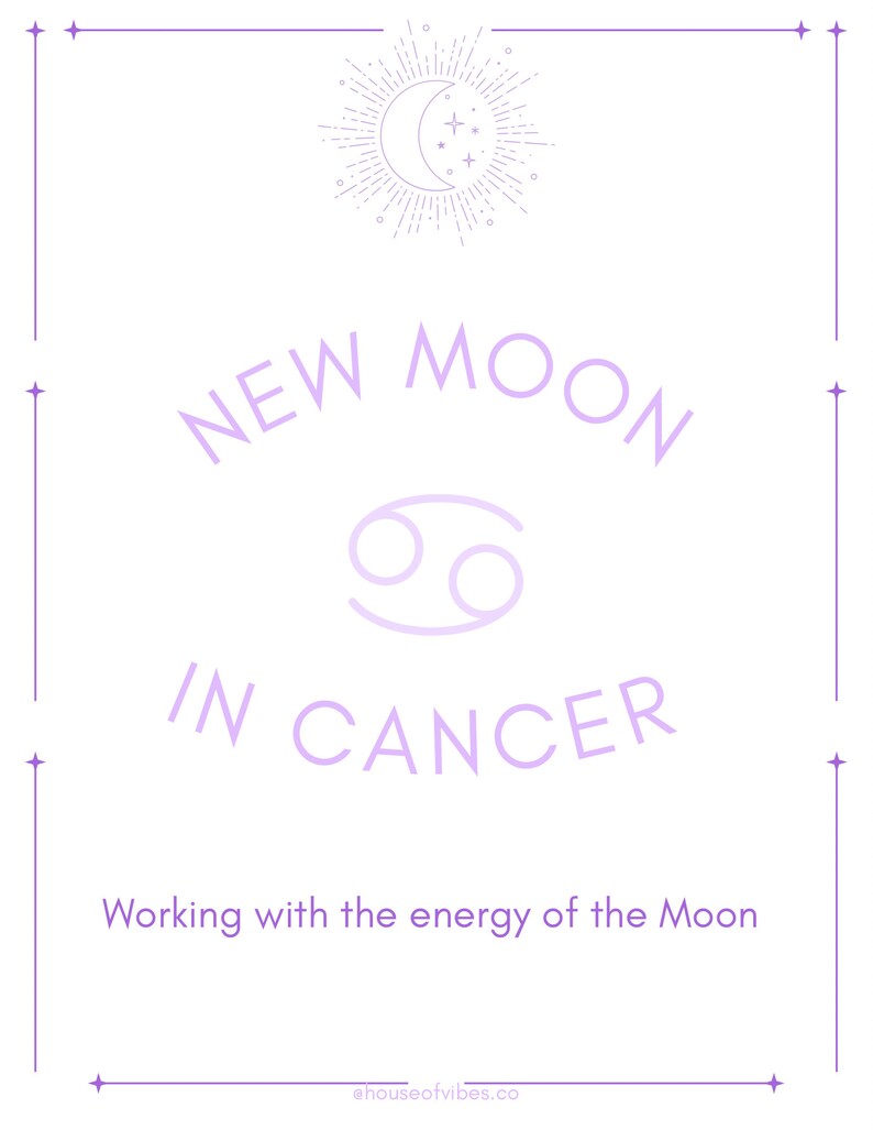 New Moon in Cancer 2023 Digital Workbook Printable Digital Etsy