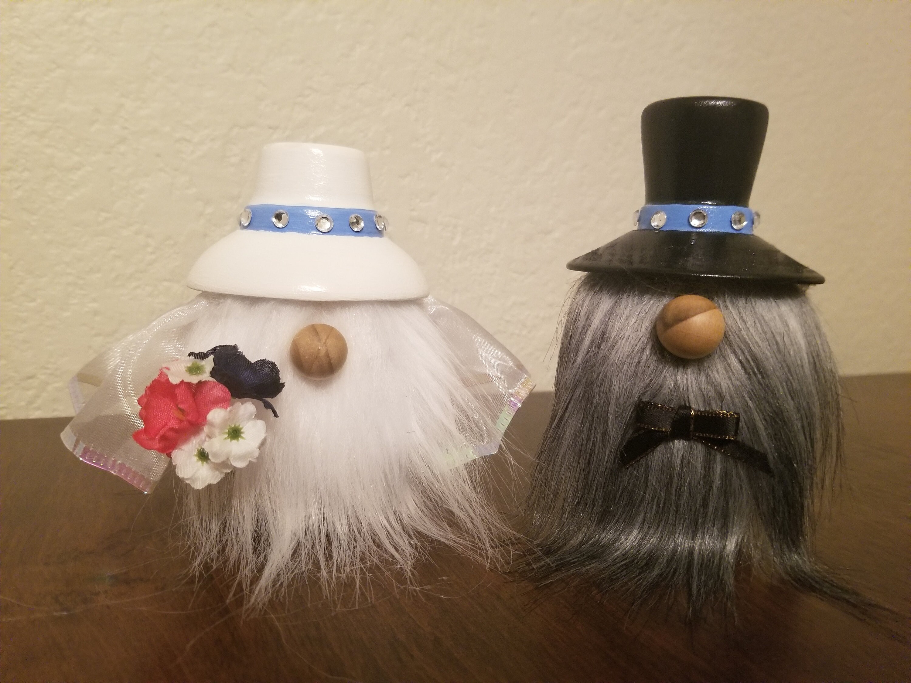 Bride And Grom Gonk Set Gonks Bearded Gnome gnomes Bride Groom 