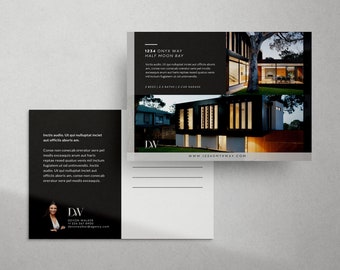 Modern Real Estate Postcard Template: Canva Editable (5.5x4.25)