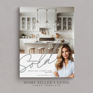 Home Sellers Guide Brochure  Real Estate Listing Presentation | Listing Packet | Real Estate Marketing | CMA Packet | Canva Template