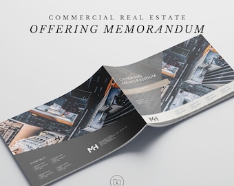 Modello di brochure per memorandum di offerta immobiliare commerciale (modifica in Canva)