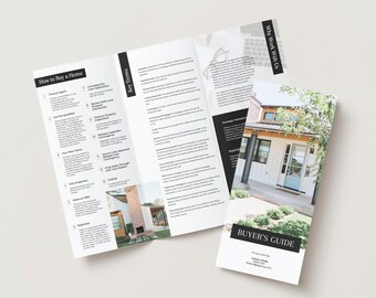 Real Estate Buyer's Guide Trifold Brochure Template (Canva)