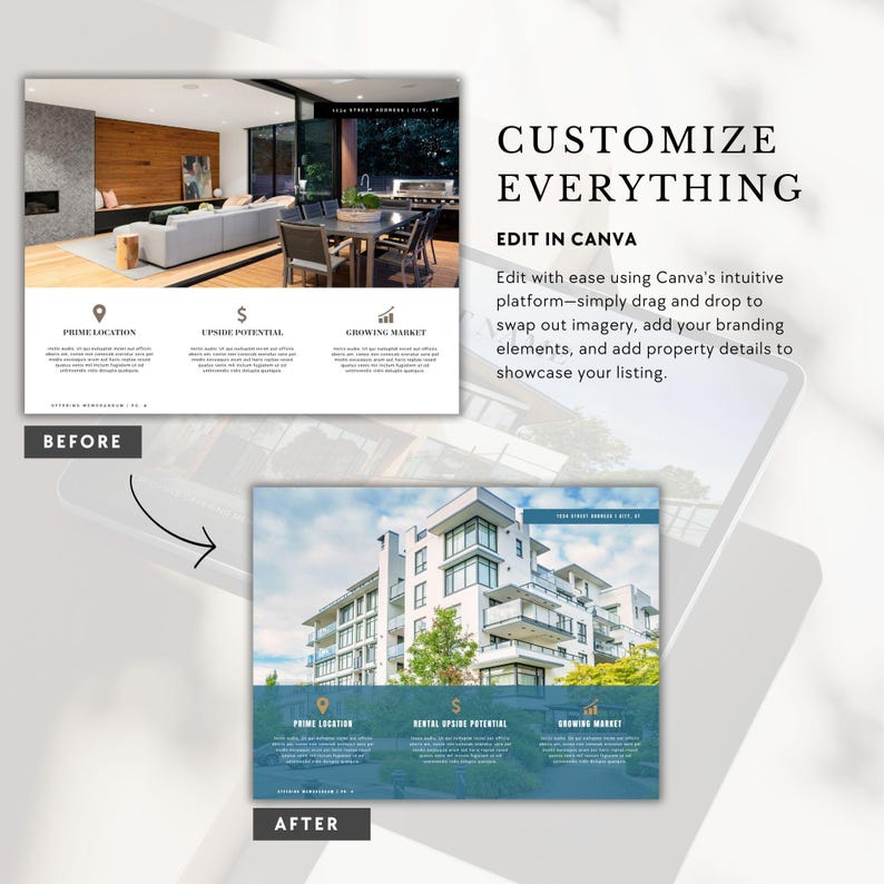 Commercial Real Estate Brochure Template | Canva Editable (digital ...