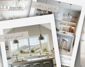 Real Estate Buyer + Seller Guide Bundle: Canva Marketing Templates