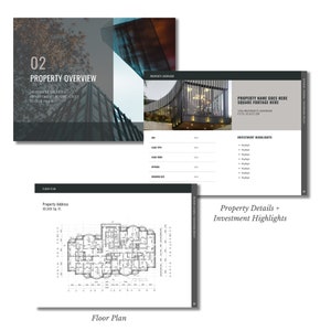 Commercial Real Estate Listing Presentation Template: Canva Brochure - Etsy