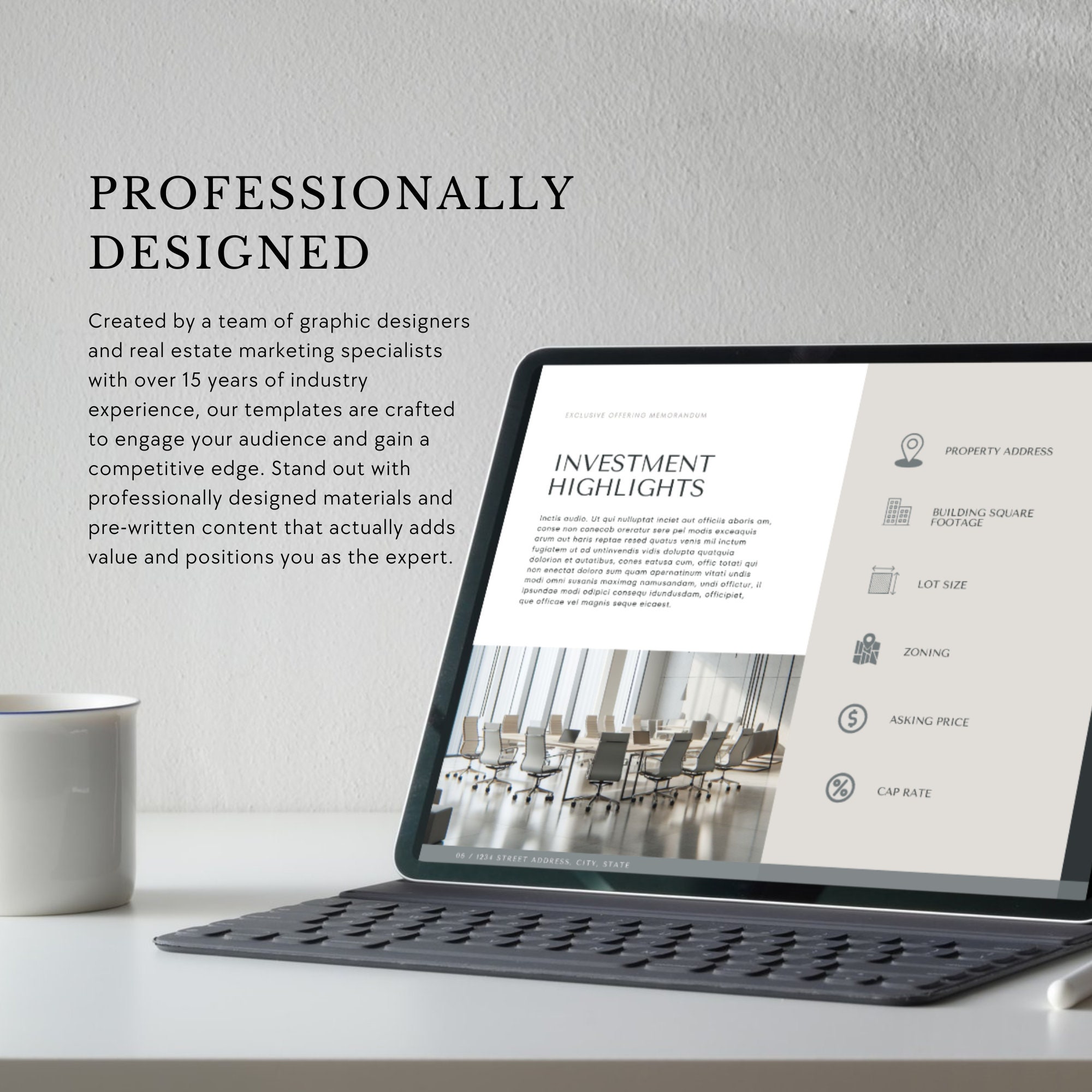 Commercial Real Estate Brochure Template 30page Offering Memorandum