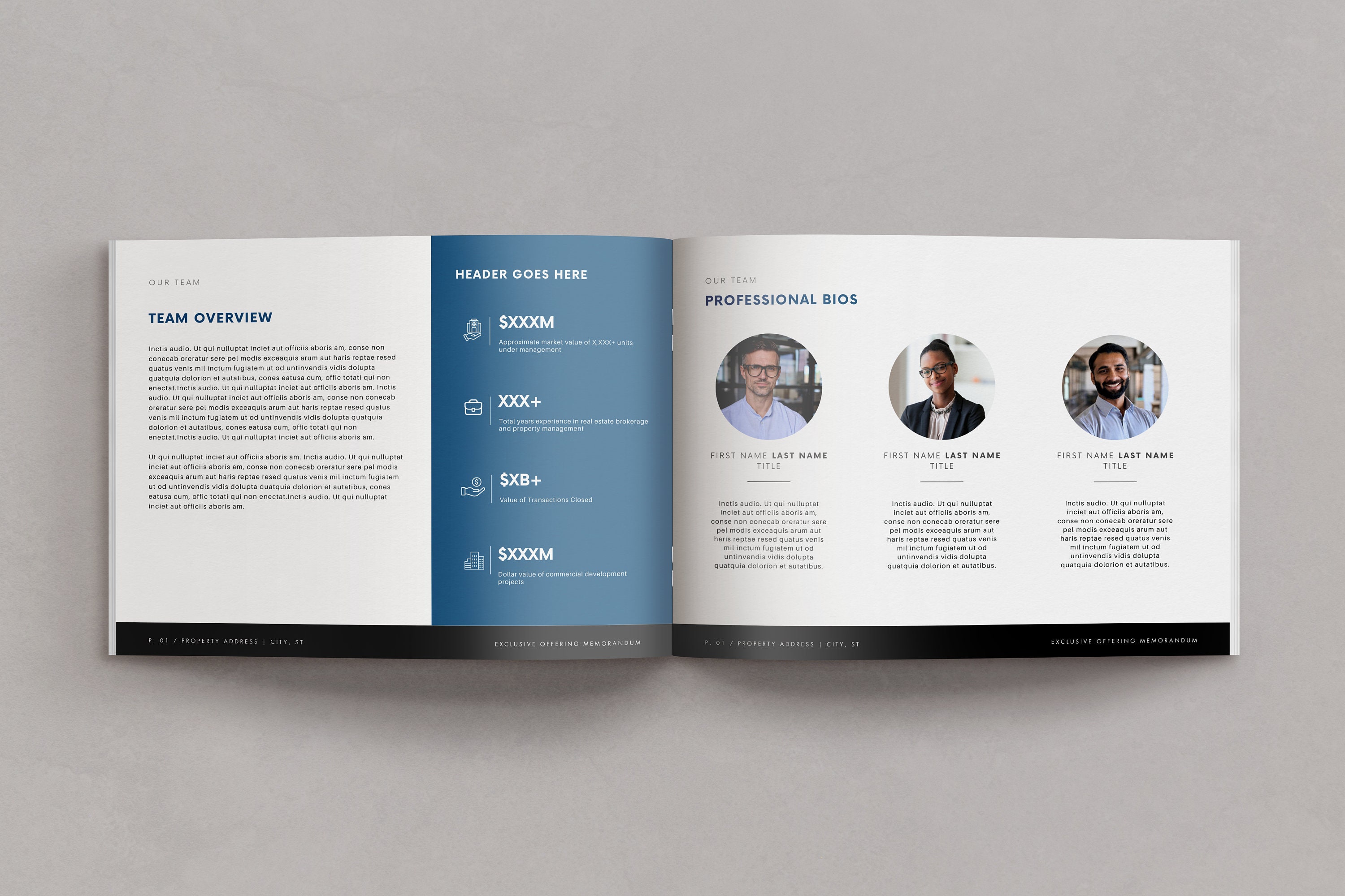 Commercial Real Estate Brochure Template Canva Sales Package Etsy