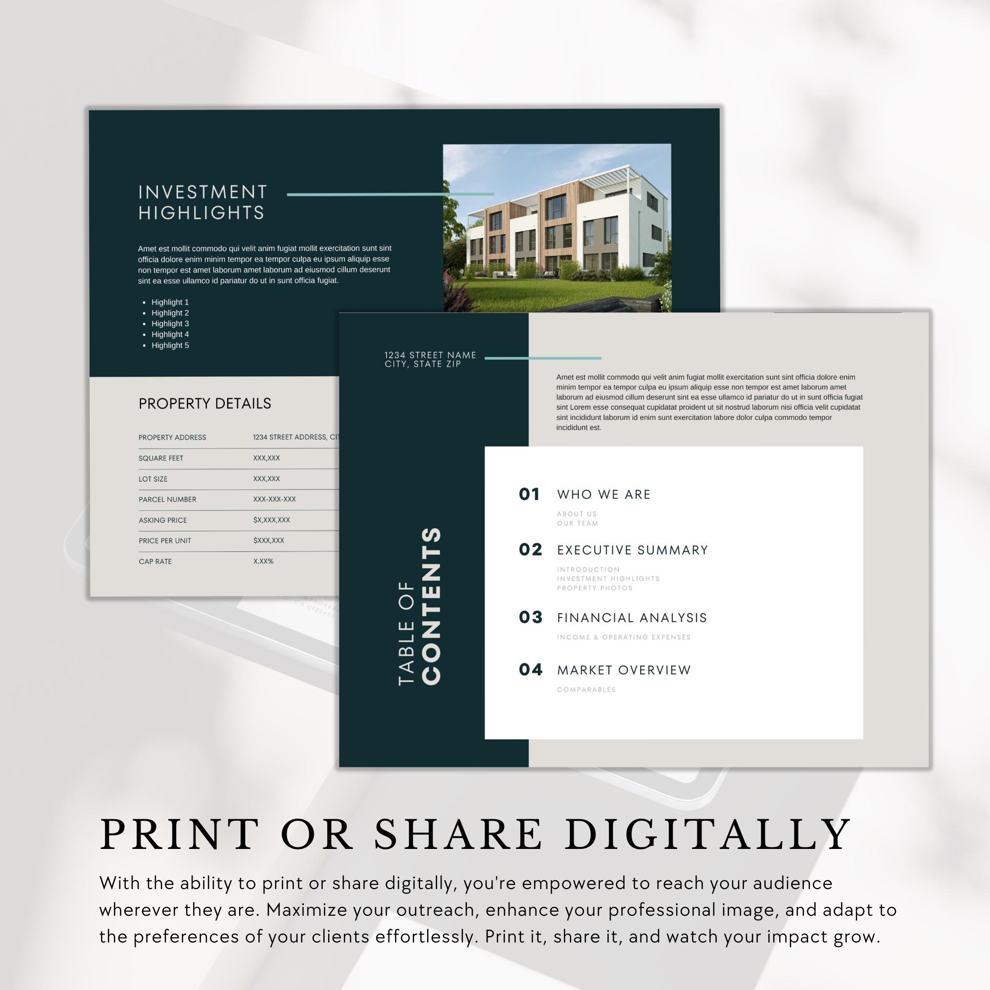 Commercial Real Estate Offering Memorandum 15page Canva Template