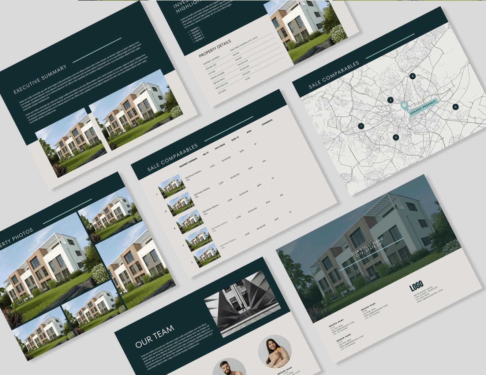 Commercial Real Estate Offering Memorandum | 15-page Canva Template ...