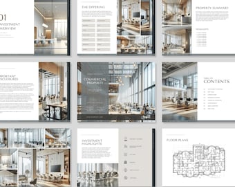 Commercial Real Estate Brochure Template: 30-Page Offering Memorandum (Edit in Canva)