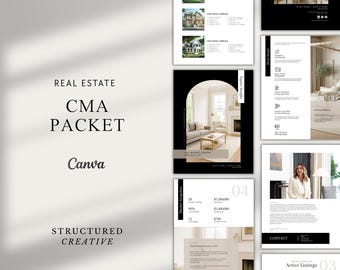 10-Page CMA Packet Template | Editable in Canva | Real Estate Listing Presentation