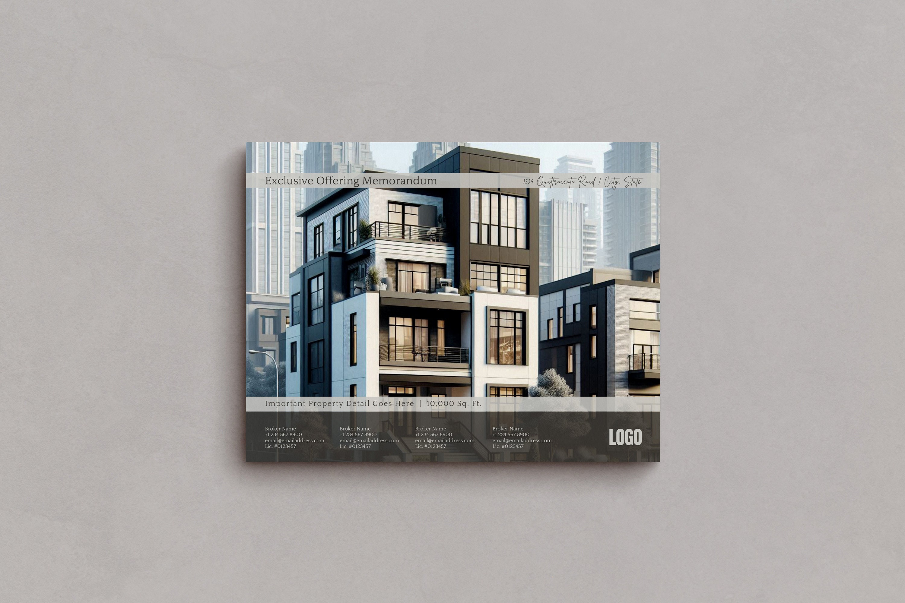 Commercial Real Estate Brochure Template | Canva Editable Package ...