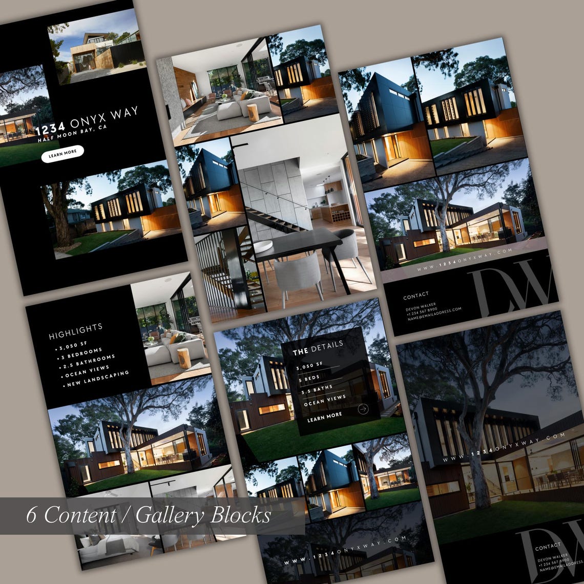Real Estate Email Templates New Listing Graphics for Canva Etsy