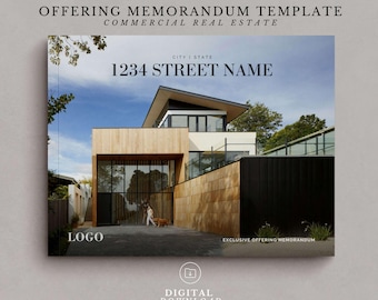 Commercial Real Estate Brochure Template | Canva Editable (Digital Download)
