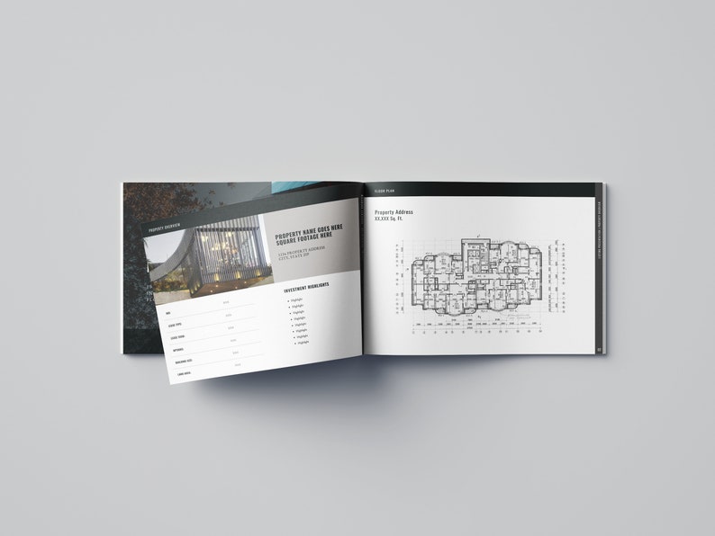 Commercial Real Estate Listing Presentation Template: Canva Brochure - Etsy