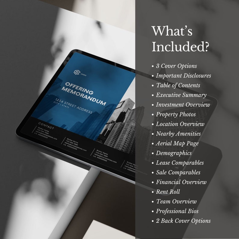 Commercial Real Estate Brochure Template: Canva Sales Package - Etsy