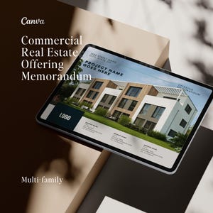 Commercial Real Estate Offering Memorandum | 15-Page Canva Template | Multi-family Properties | CRE Design