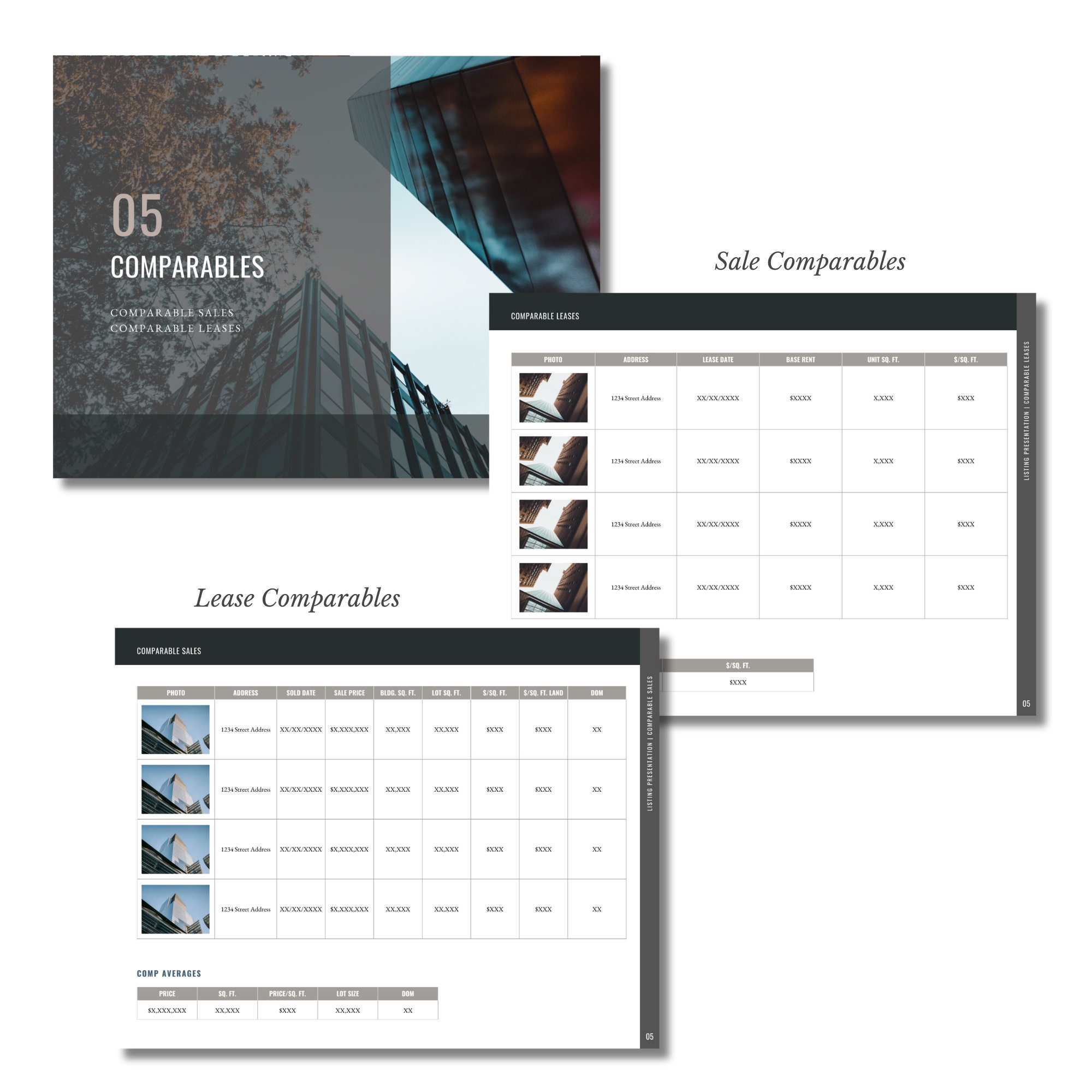 Commercial Real Estate Listing Presentation Template: Canva Brochure - Etsy