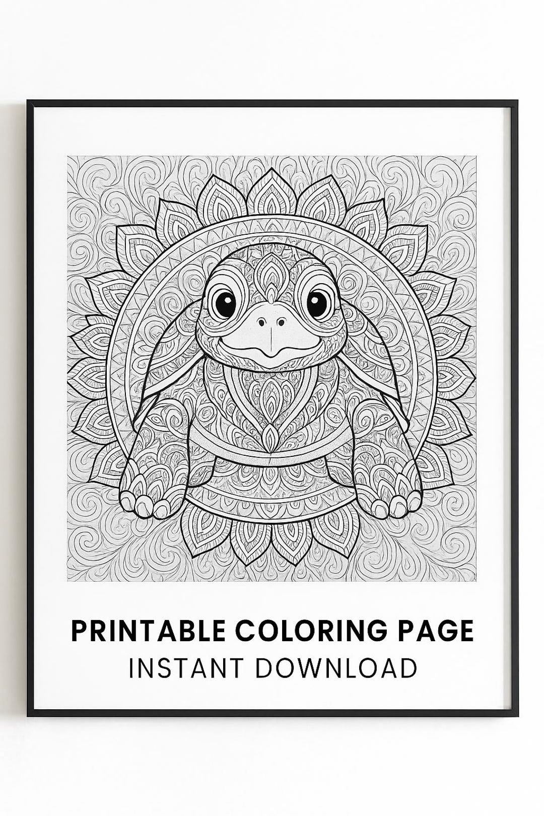 Animal Mandala Coloring Page – Printable PDF & JPG – Instant Download ...