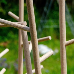 Wooden jewelry holder with three branches image 6