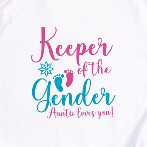 Bewahrer des Geschlechts Tante Liebe dich png, Schwangerschaftsankündigung Mädchen Junge, Gender Reveal Shirt svg, Geschlecht offenbaren svg