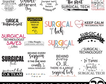 Surgical Tech svg Bundle, Surgical Technologist svg, Surgeon Assistant svg, Appreciation svg, caution Svg, Surgical svg