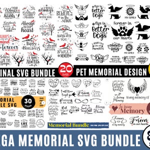 Lot Mega Memorial Svg, Svg citations commémoratives, Svg citation commémorative Cardinal, Svg souvenir, Svg amoureux des animaux, ornement Memorial Day Svg