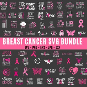 100 Breast Cancer Svg Bundle, Cancer Awareness Svg, Cancer Svg, Pink Awareness ribbon, Fight Cancer Svg, Cancer Quote Svg,tackle cancer svg