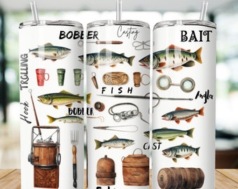 Fish Tumbler Wrap PNG, Fishing Life 20 oz Skinny Tumbler, Bass Fish Tumbler Wrap, Bass Fishing Tumbler a sublimazione, Download digitale