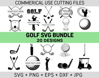 Paquete SVG de golf, SVG de golfista, SVG de monograma dividido, SVG del Día del Padre, SVG de monograma de golf, camiseta de golf divertida, archivos de corte para Cricut y Silhouette