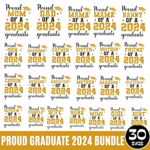 Proud Family of 2024 Graduate PNG,  Proud Graduate Family png, Senior Family png, Class of 2024 png, Graduation png, Digital Download