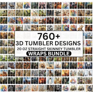 700+ wildlife beker wrap bundel, 20oz magere beker, aquarel dieren beker png, dieren sublimatie ontwerpen, digitale download png