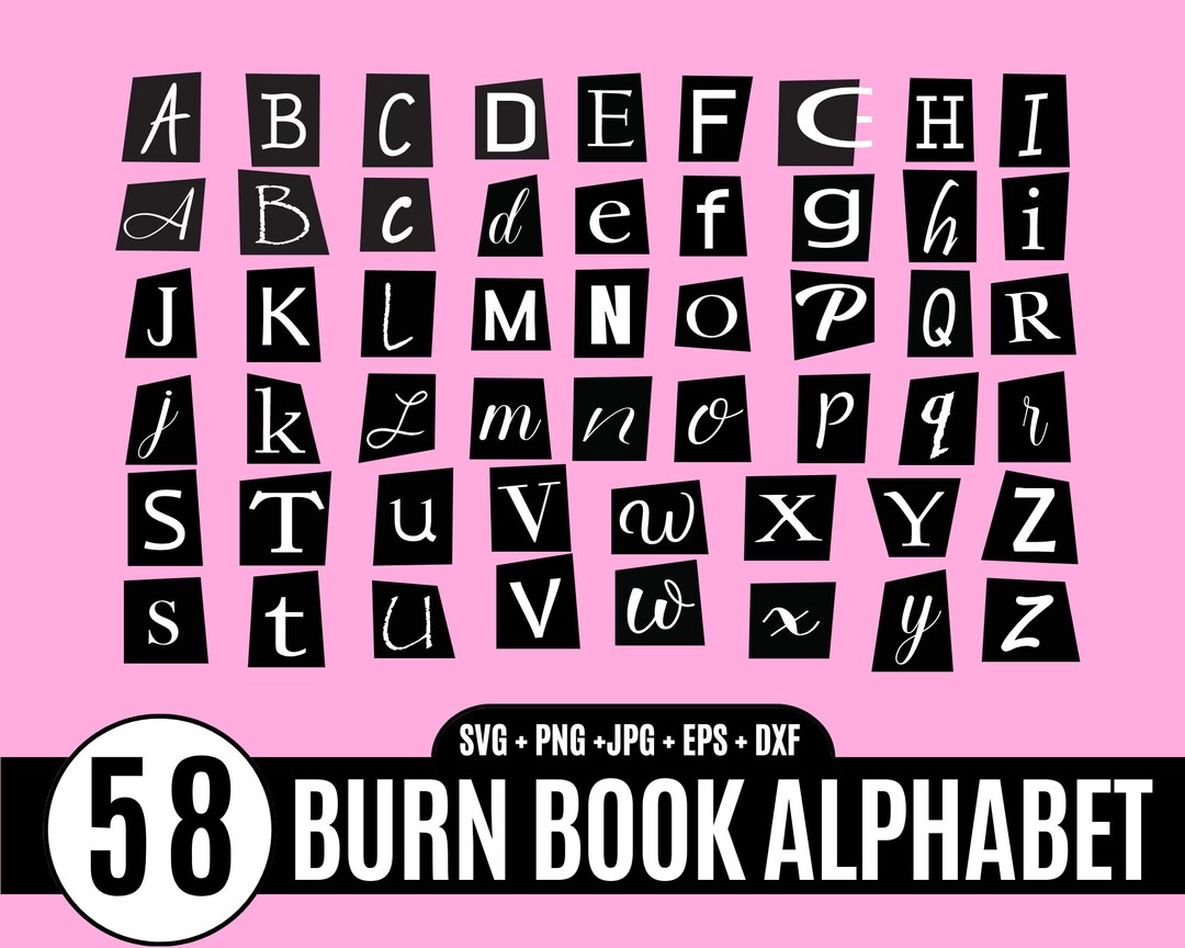 58 Burn Book Svg Burn Book Font Svg Burn Book Font for - Etsy UK