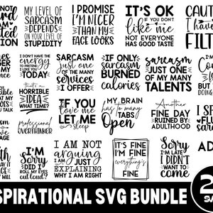 25 citas inspiradoras Svg, cita positiva Svg, Svg divertido, Pestañas más largas que mi paciencia Svg, Precaución: no tengo filtro Svg, Svg motivacional