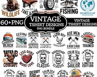 60+ Vintage Quotes Png Bundle, Funny Quotes, T-Shirt Vector, Arts Bundle PNG, Funny Retro T-Shirt Designs, Instant Download
