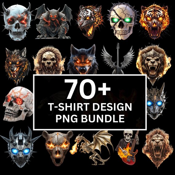 120+ Skull T-Shirt Design PNG Bundle, Ghost Rider, Gothic Horror Clipart, Fire Skull Graphics, Dark Fantasy Art, Skeleton and Horror Clipart