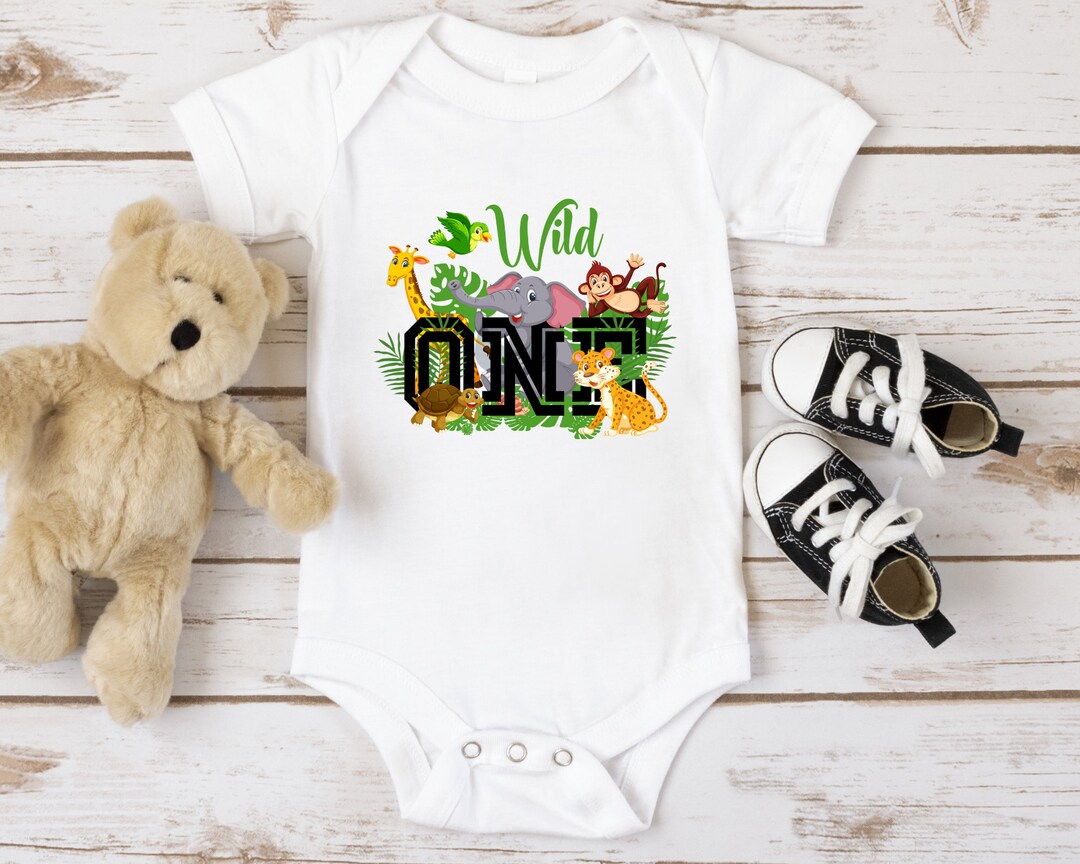 Wild One 1st Birthday PNG, Safari Jungle Animals, Kids 1st Birthday ...