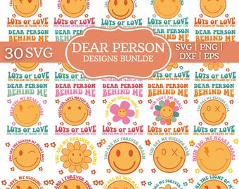 30 Dear Person Behind Me SVG Bundle, To The Person Behind, Positive Quotes svg, Person Behind Me Shirt svg, Mental Health Svg