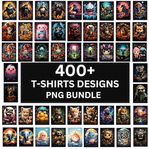 Lot de 400+ modèles de t-shirts, t-shirt coloré PNG, modèles de t-shirts artistiques, t-shirt moderne pour homme femme enfant, téléchargement numérique